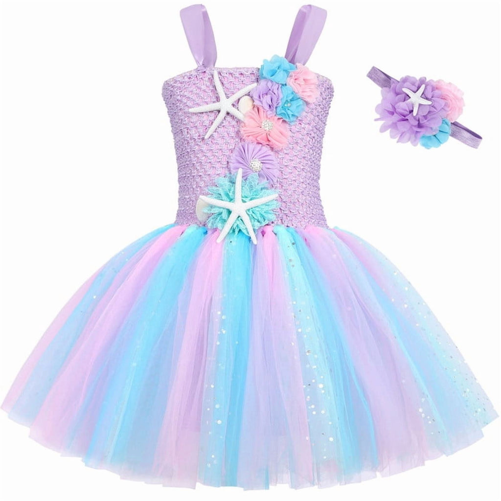 Jurebecia Princess Tutu Dress Girls Halloween Costume Color Led Light up for Birthday Party Kids 4T,3-4Years