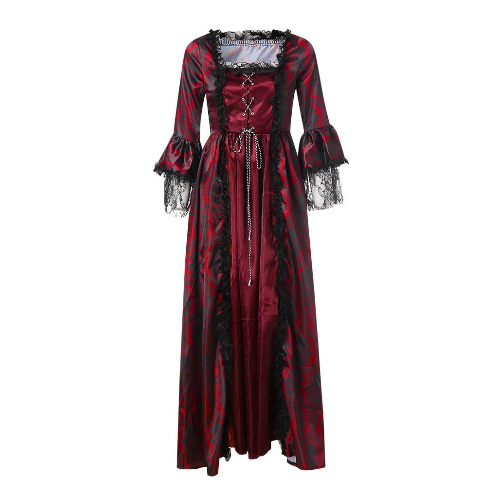 UPPADA Plus Size Victorian Dress for Women Lace Up Flare Sleeve Ball Gown with Corset Evening Party Maxi Gowns Vintage Cocktail Dress Wedding Dresses Early