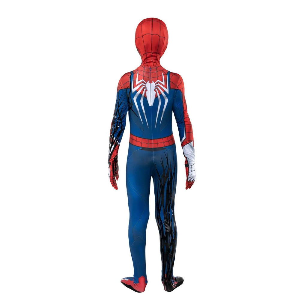 Jazwares Boys' Zentai Marvel Spider-Man 2 Advanced Suit 2.0 Symbiote Takeover Costume - Size 8-10 - Red
