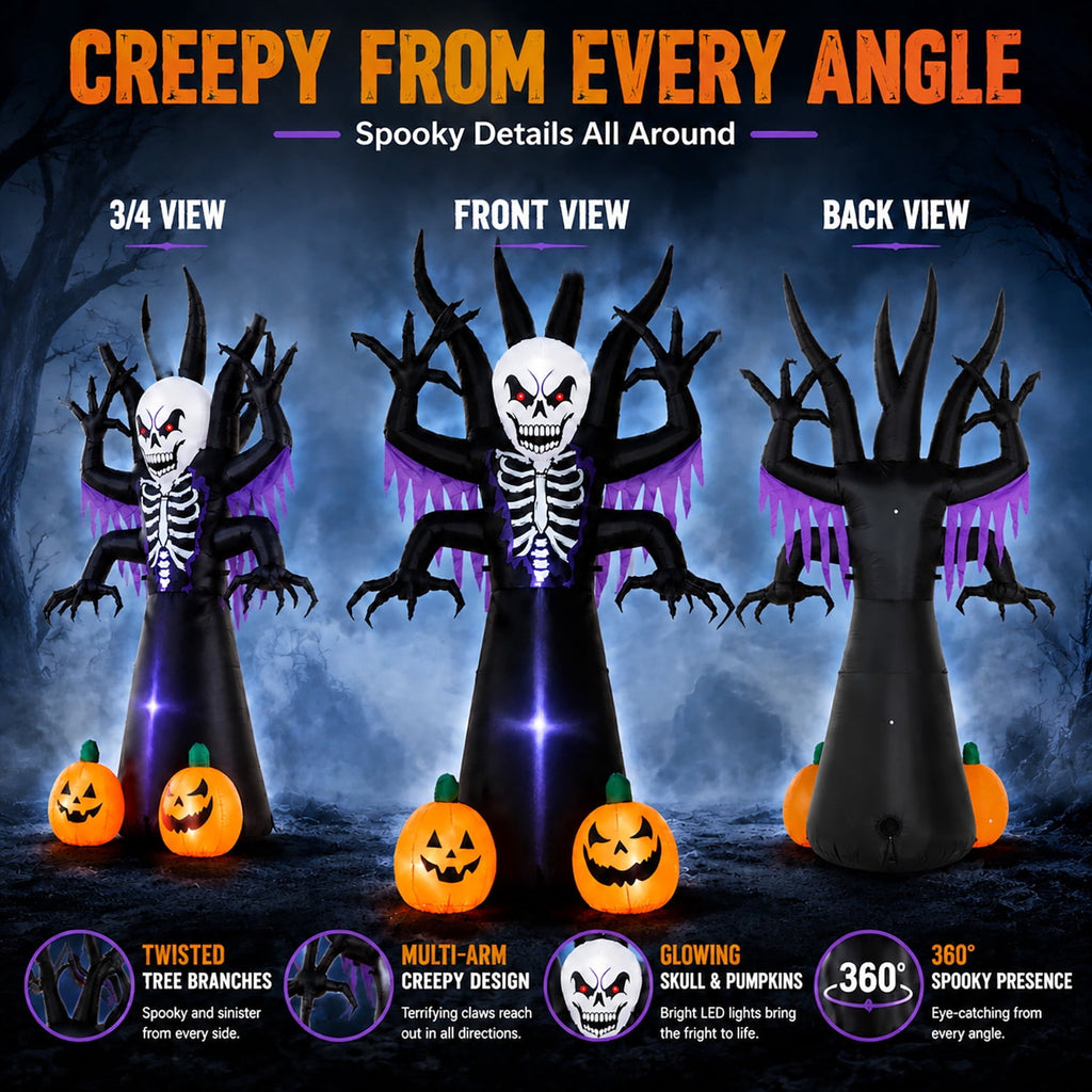 Toiyjofe 6ft Halloween Inflatable Black Cat with Jack-o'-Lantern & LED Lights, Trick-or-Treat Yard Decoration with Witch Hat for Outdoor Lawn & Porch