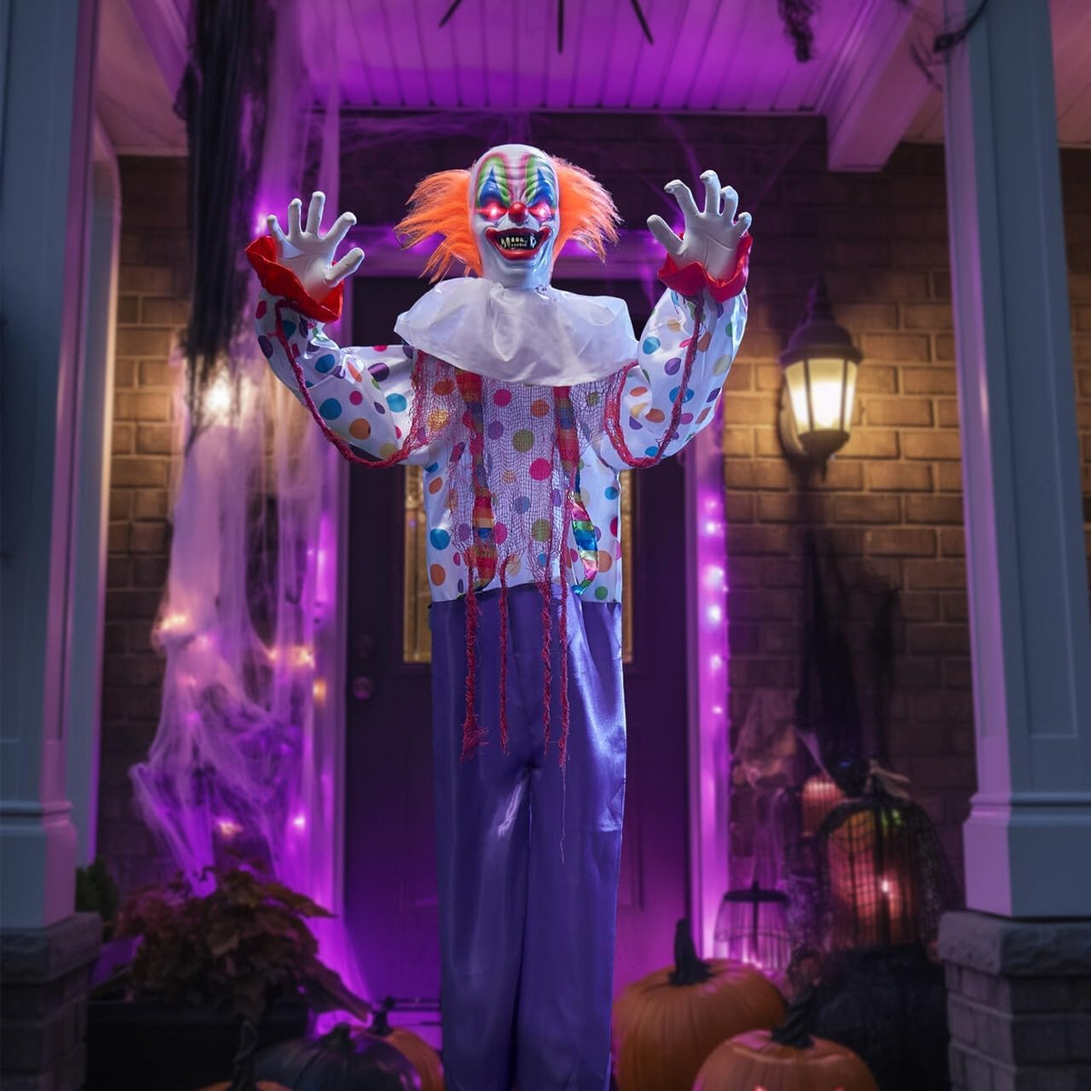 Joyfy 4 Pcs Halloween Decorations Outdoor Hanging Clown Ghost,29" Scary Outdoor Halloween Decor for Halloween Haunted House Decor Props