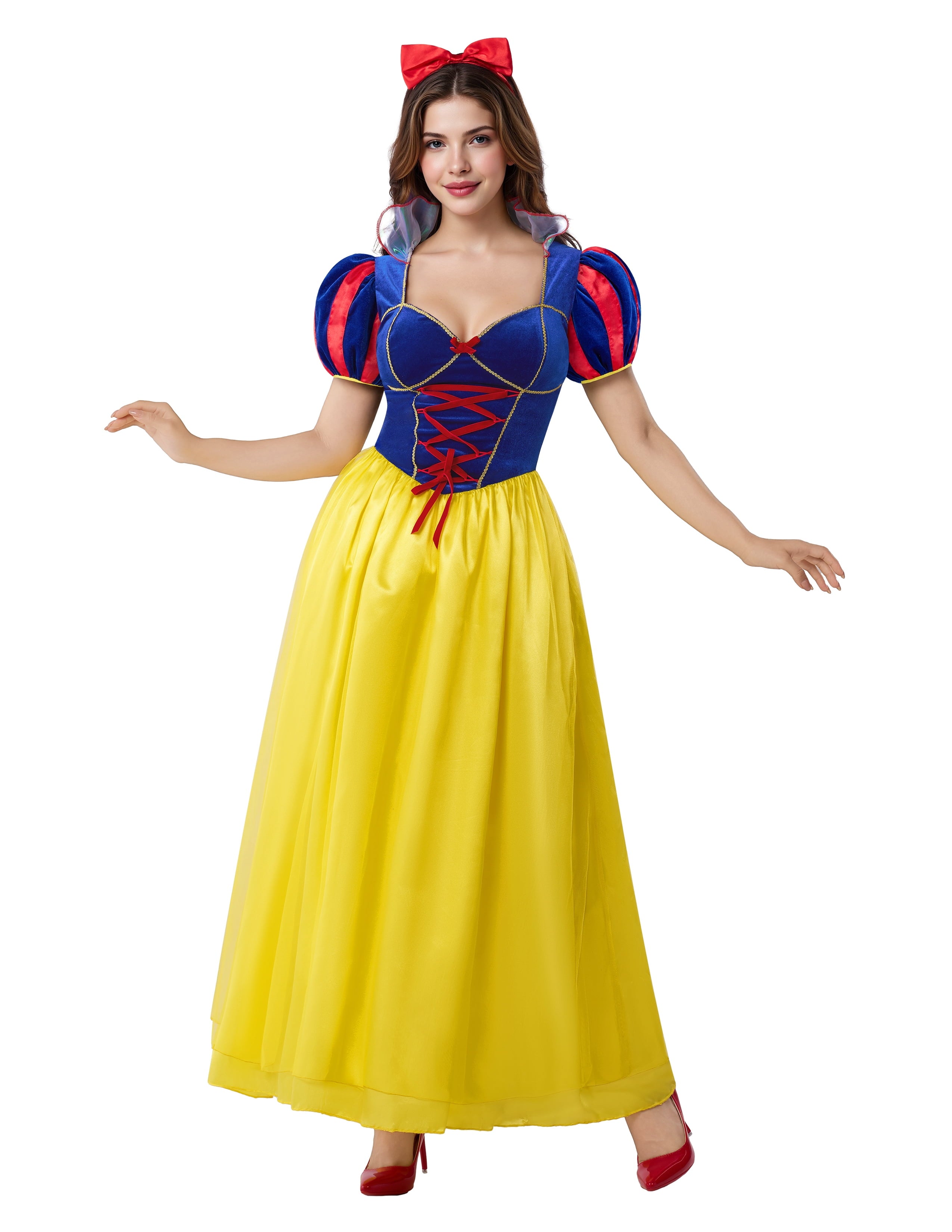 Joyfy Women Princess Costume, Green Dress Fairy for Halloween Costume Party Dress up Role Play M-XXL