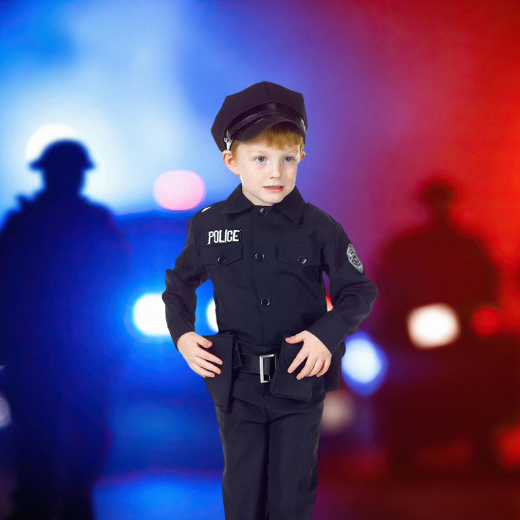 Underwraps Police Man Halloween Fancy-Dress Costume for Child, Little Boys M
