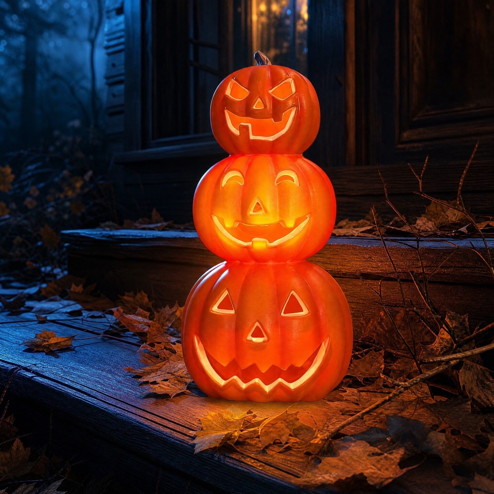 WDOBM Halloween Decorations, Light Up Hollow Blow Mold Pumpkin Halloween Yard Indoor Outdoor, Halloween Home Decor, Halloween Pumpkin, Indoor Halloween Decor for Holiday Gifts