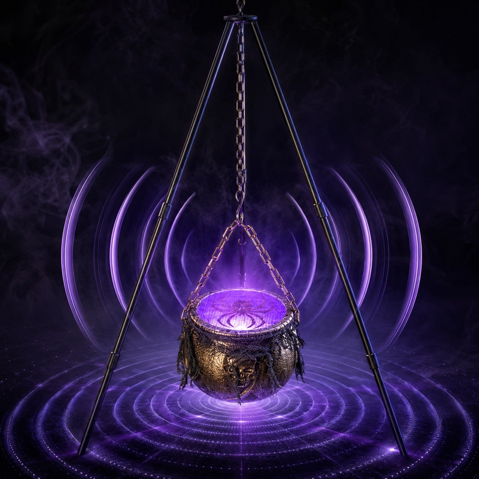 Muecwrye Halloween Decorations Outdoor, Halloween Clearance! Halloween Witches Cauldron with Lights, DIY Bubbling Cauldron Set Decor for Home Porch Outside, Halloween Party Supplies( Without Tripod)