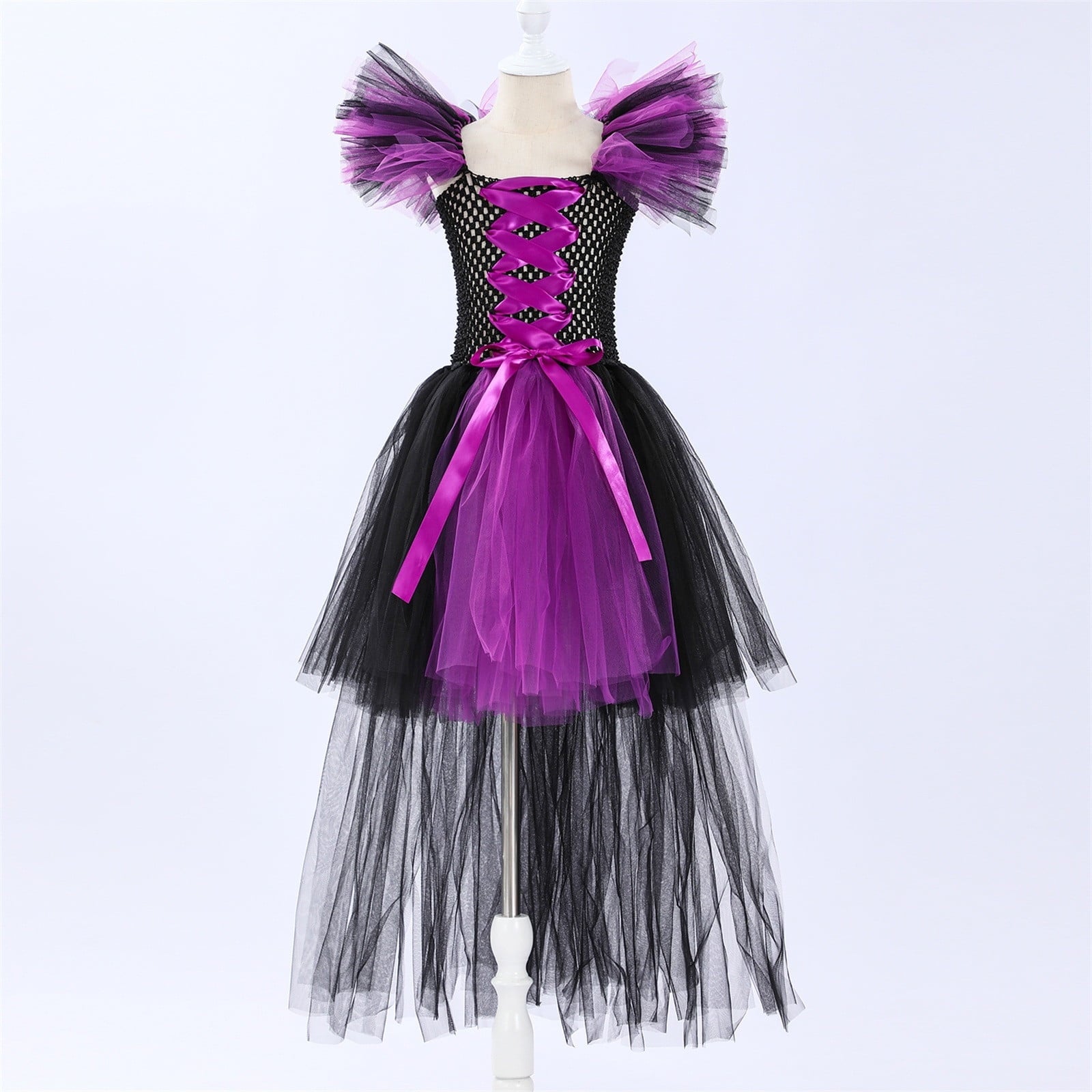 HNMKIU Halloween for Girls Toddler Kids Baby Girls Magnificent Witch Halloween Black Gown Fancy Dress Up Cosplay Party Tutu Dress Dresses E - 18-24 Months