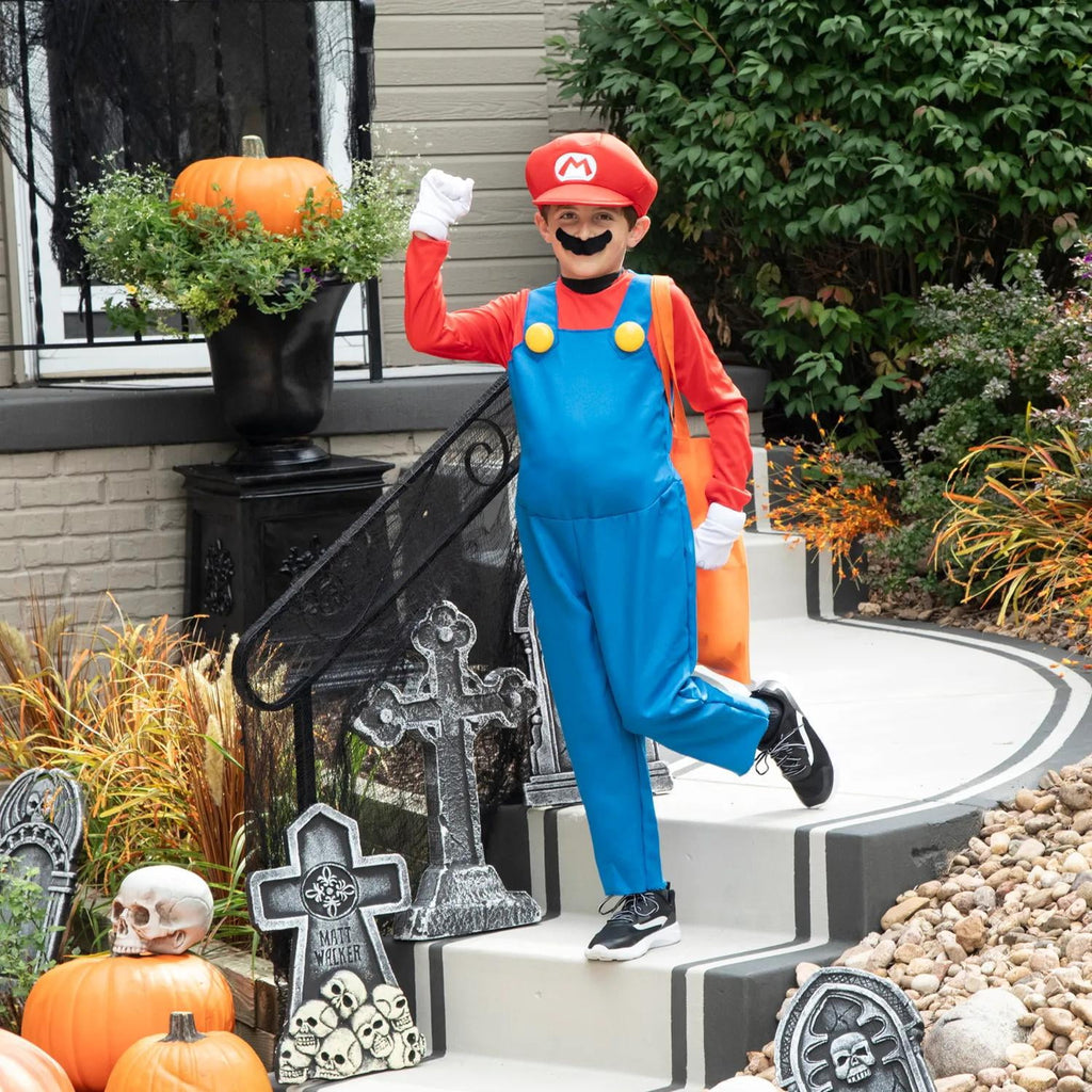 Disguise Boys' Super Mario Bros. Mario Deluxe Costume - Size 4-6