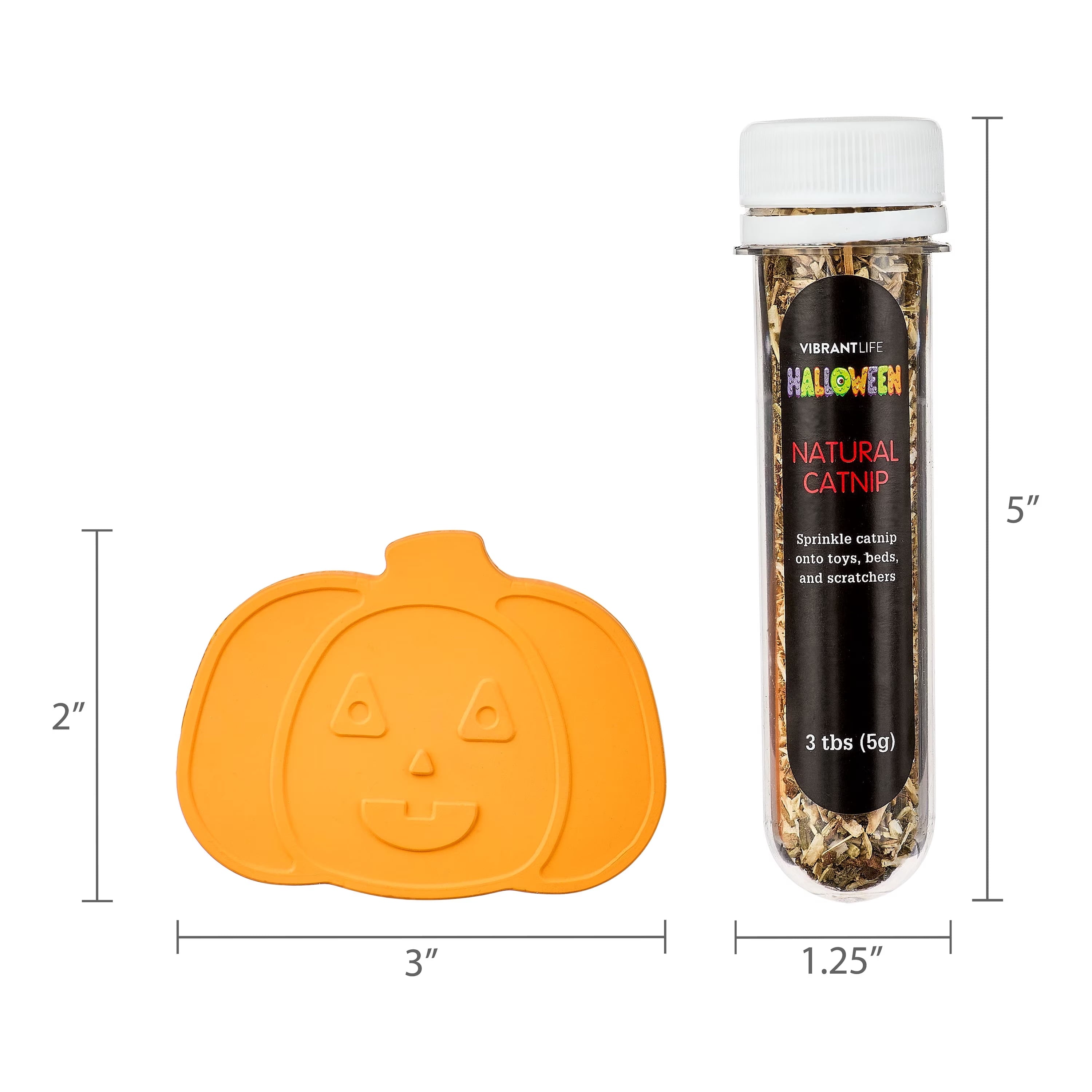 Vibrant Life Halloween Teaser Wand and Crinkle Ball Cat Toy Set, Orange and Black