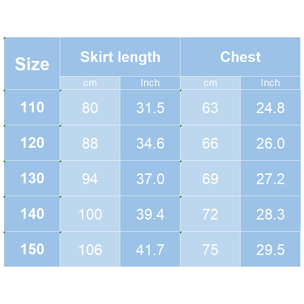 HAWEE Girls' Snow Princess Deluxe Costume Fancy Dress up with Accessories for Girls Halloween Christmas Party