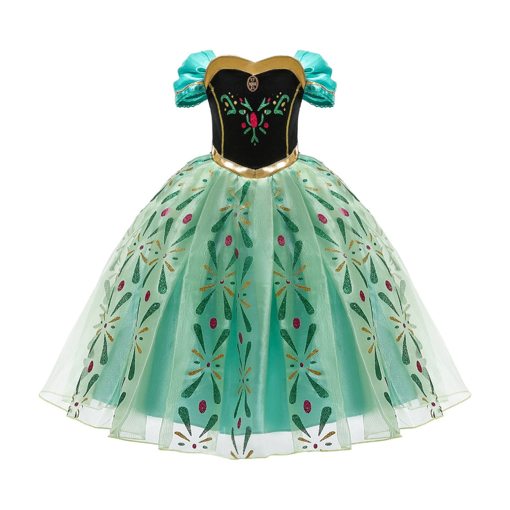 Anna Costume For Girls Anna Dress Princess Costume Christmas Birthday Party Cosplay 8-9Y(A60)