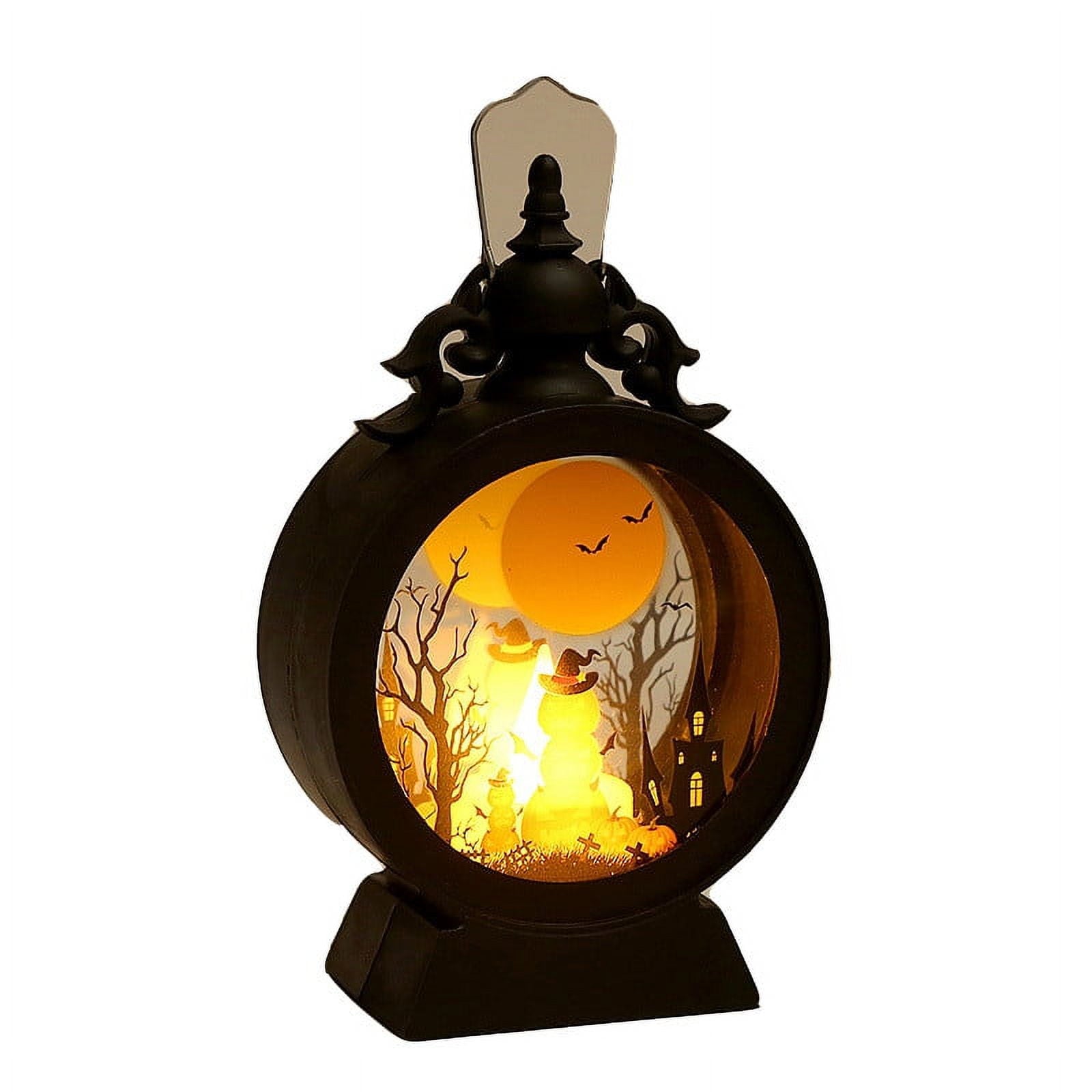 ESULOMP Uses Button Battery Halloween LED Night Light, Black (2 Piece)