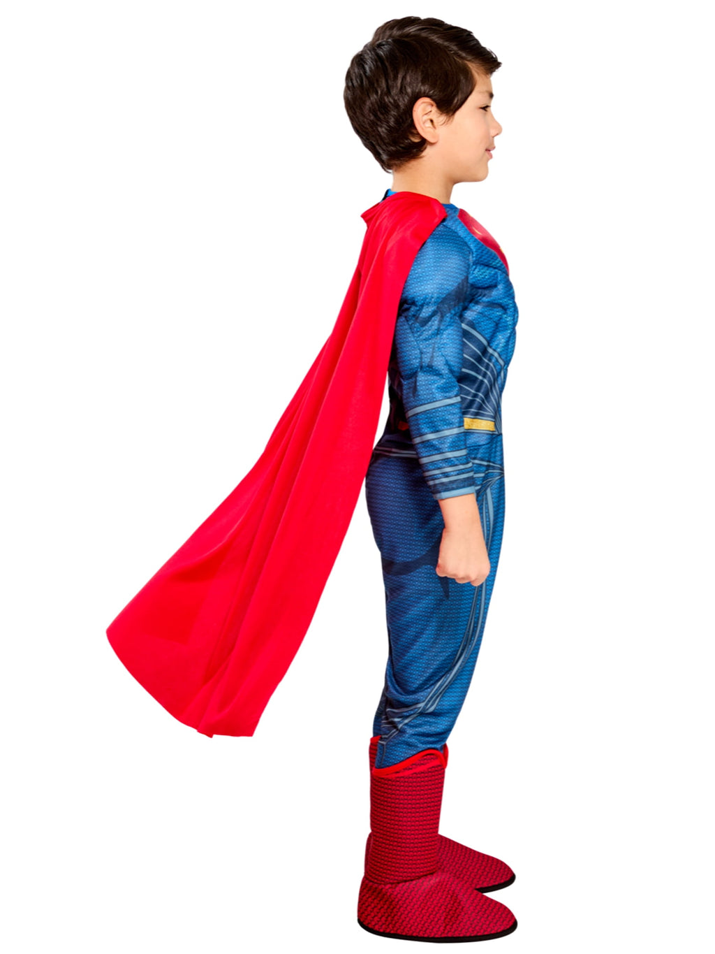 Justice League Superman Muscle Chest Deluxe Costume for Kids by Rubies, Boys Medium