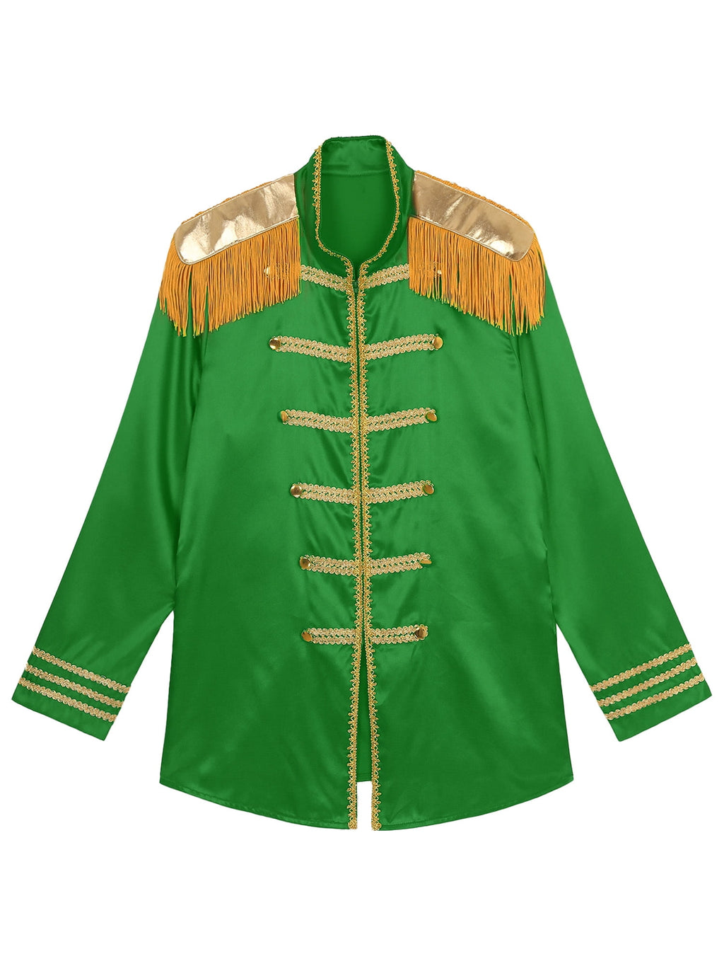 Eandarui Men's Halloween SGT Sergeant Pepper Costume Jacket Fancy Dress Hippie Music Star 1960s Shirt Red S
