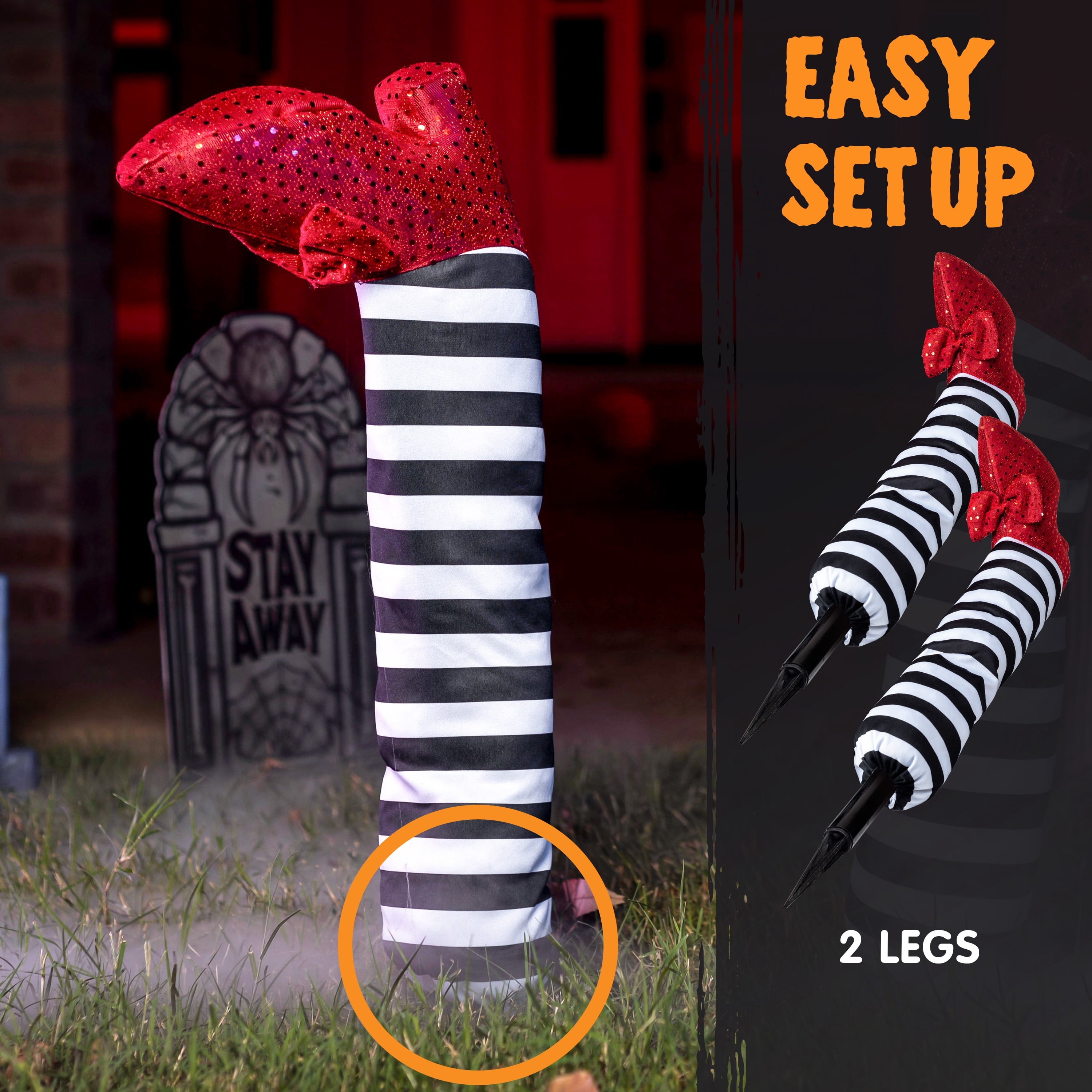 Joyfy 3 Pack Halloween Light up Skeleton Decorations Outdoor,Halloween Graveyard Spooky Skull Stakes Pathway Lights for Halloween Props Yard Decor
