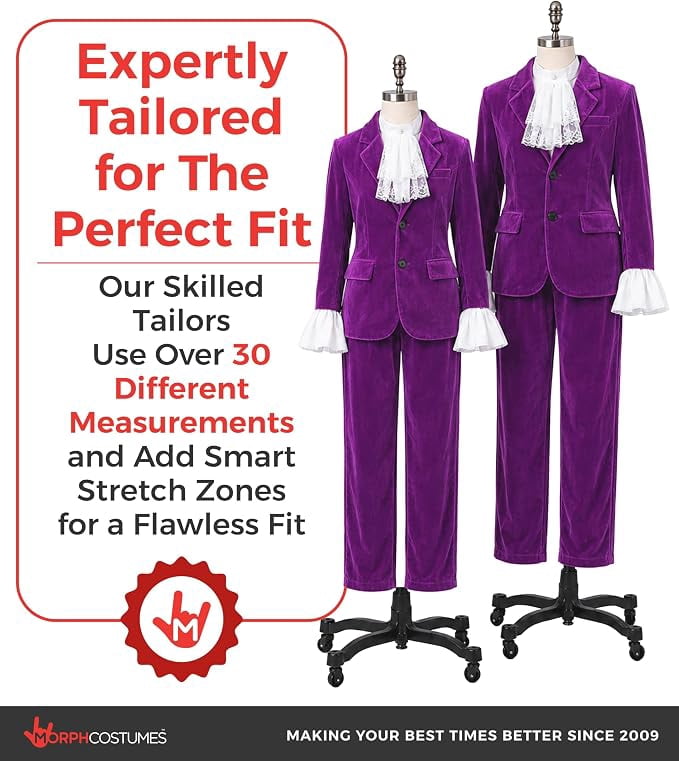 Fun Shack Mens 60s Purple Austin Powers Costume Adult Halloween Costumes Purple M