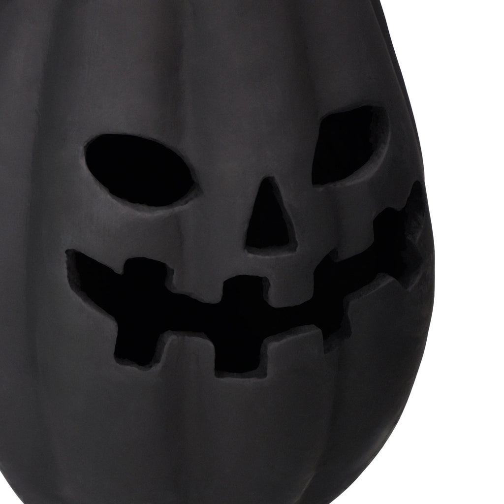 Paper Mache Jack-o'-Lantern Decoration, White, 12.5", Halloween by Way To Celebrate
