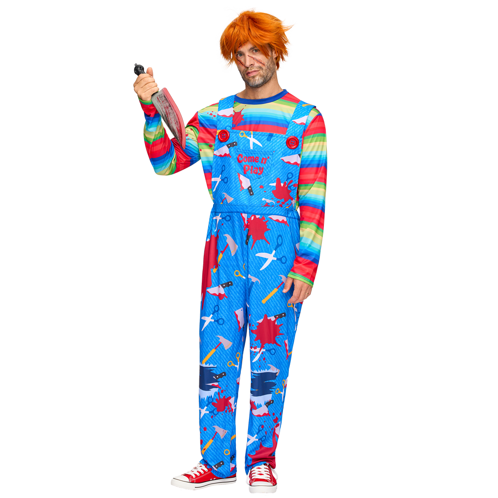 Joyfy Creepy Doll Costume for Women, Family Matching Killer Doll Costume for Halloween Fancy Dress up Cosplay