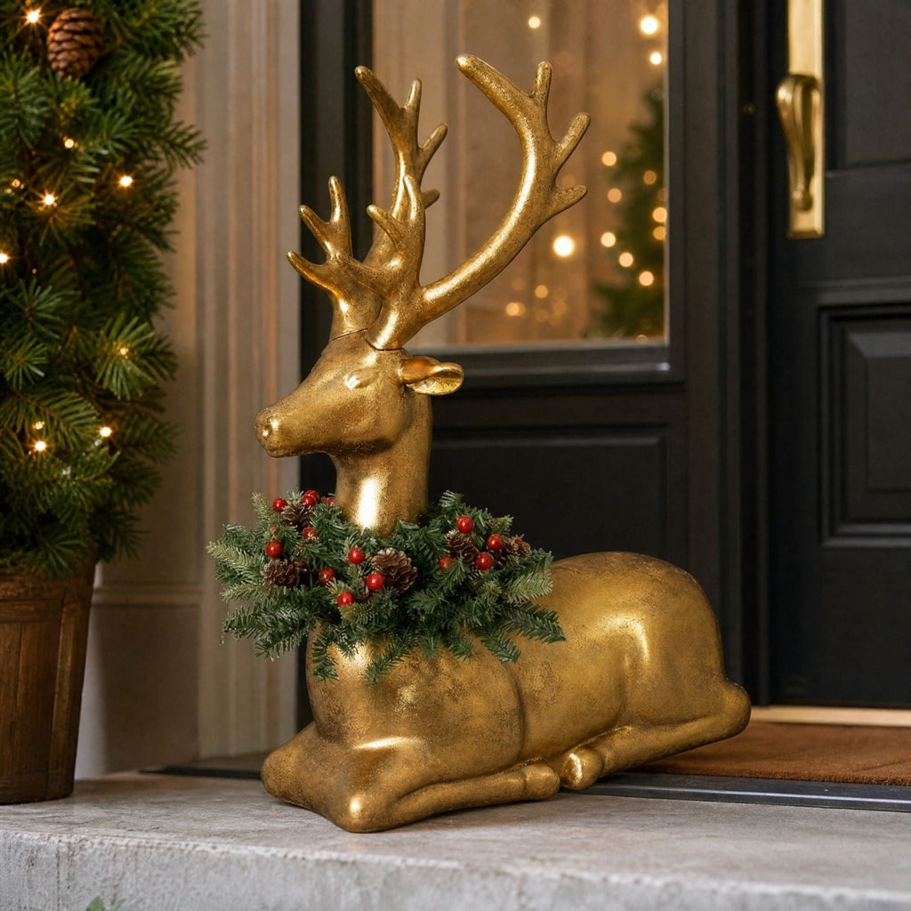 Clearance! Christmas Golden Retriever Statue with LED Lights, Cute Dog Holding Puppy Figurine, Christmas Decoration Indoor Outdoor, Gift for Kiddo Adults