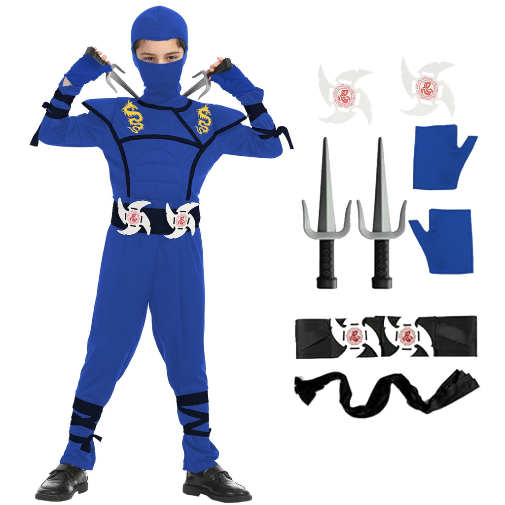 Ninja Costume Kids Ninja Muscle Costumes Boys Ninja Set Accessories Best Children Gift