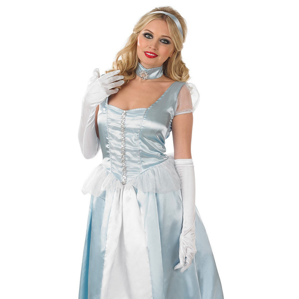 Fun Shack Womens Princess Costume Ladies Fairy Tale Royal Gown Fancy Dess Book Week Halloween Blue S