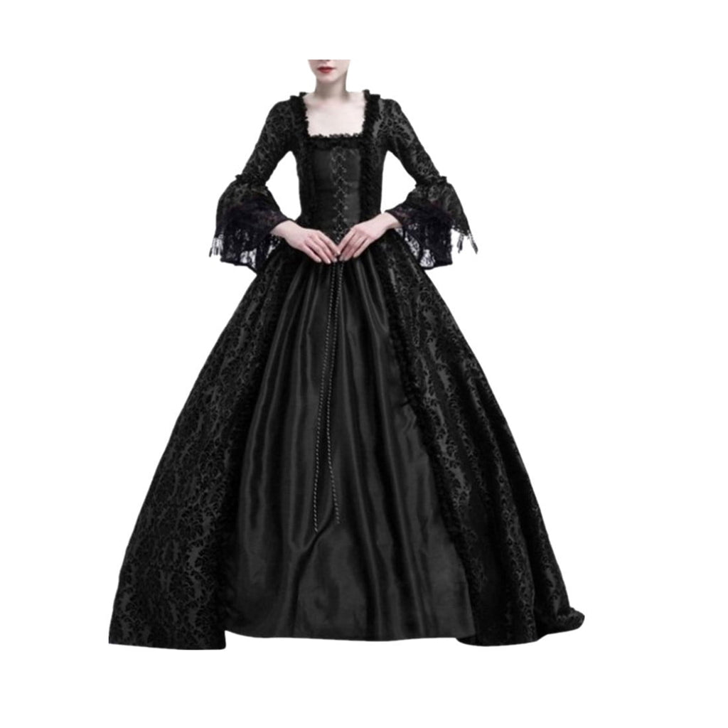 UPPADA Plus Size Victorian Dress for Women Lace Up Flare Sleeve Ball Gown with Corset Evening Party Maxi Gowns Vintage Cocktail Dress Wedding Dresses Early