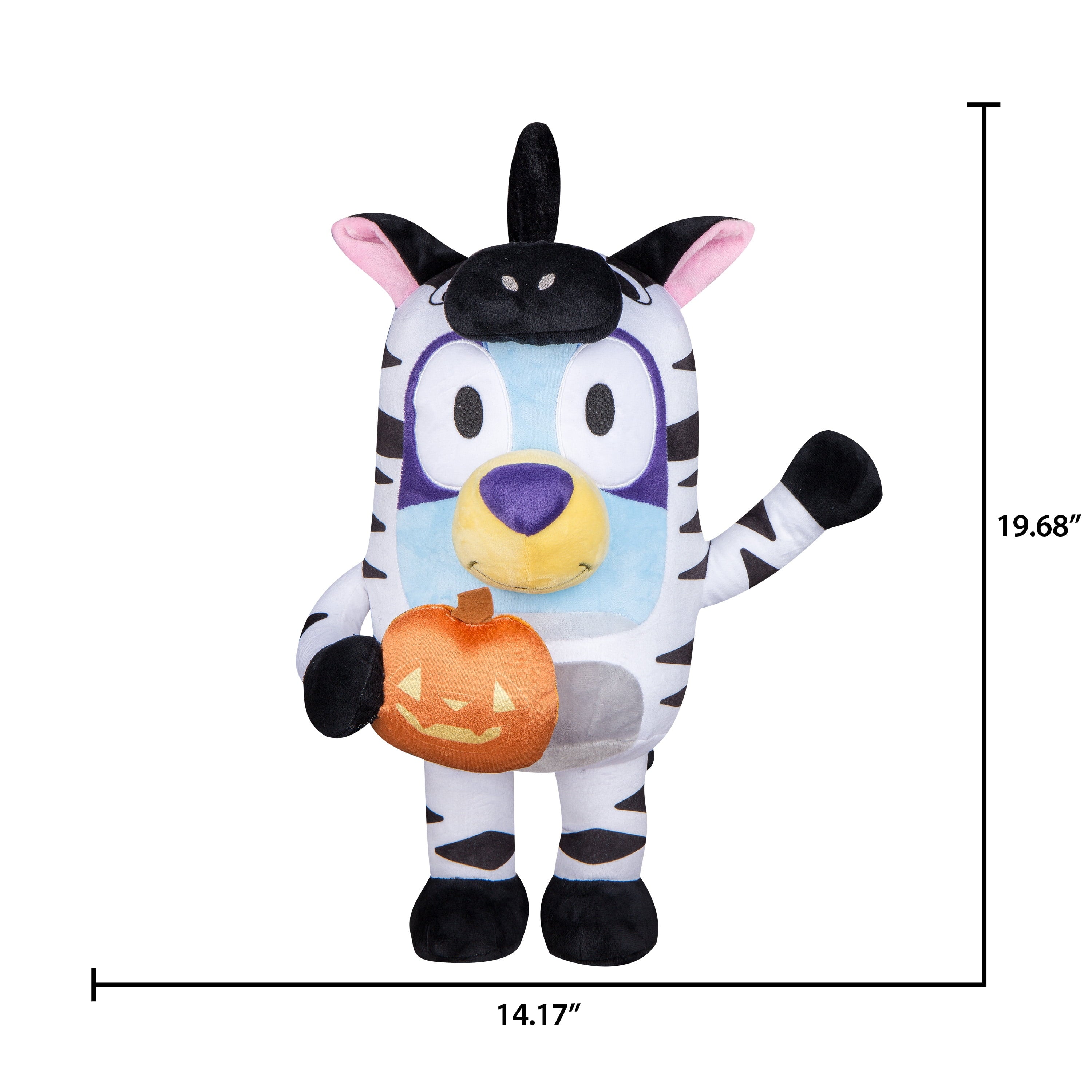 Halloween Porch Greeter Bluey in Zebra Costume 14.17 in x 11.41 in x 19.68 in 1.73 lb – Indoor/Outdoor Halloween Decoration