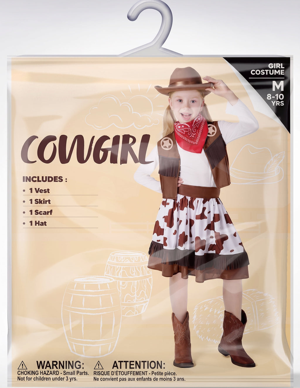 Joyfy Halloween Cowboy Costume for Boys, Kids Cowboy Costume Set, Brown Western Style Cowboy Outfit with Cowboy Hat for Toddler Dress-up Party Cosplay