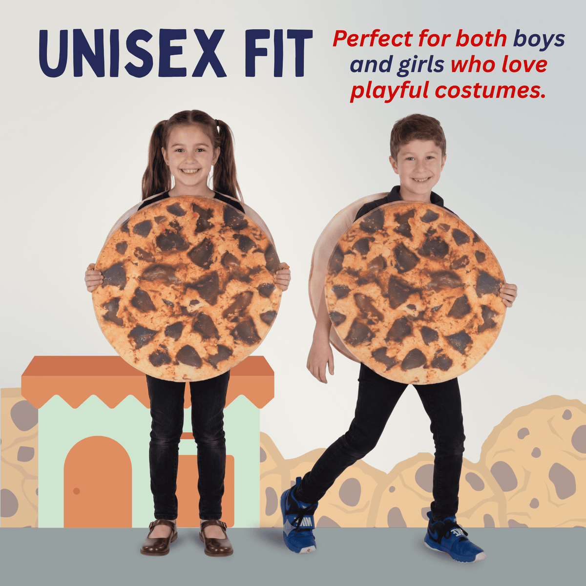 Dress Up America Chocolate Chip Cookie Men's Halloween Fancy-Dress Costume for Adult, One Size