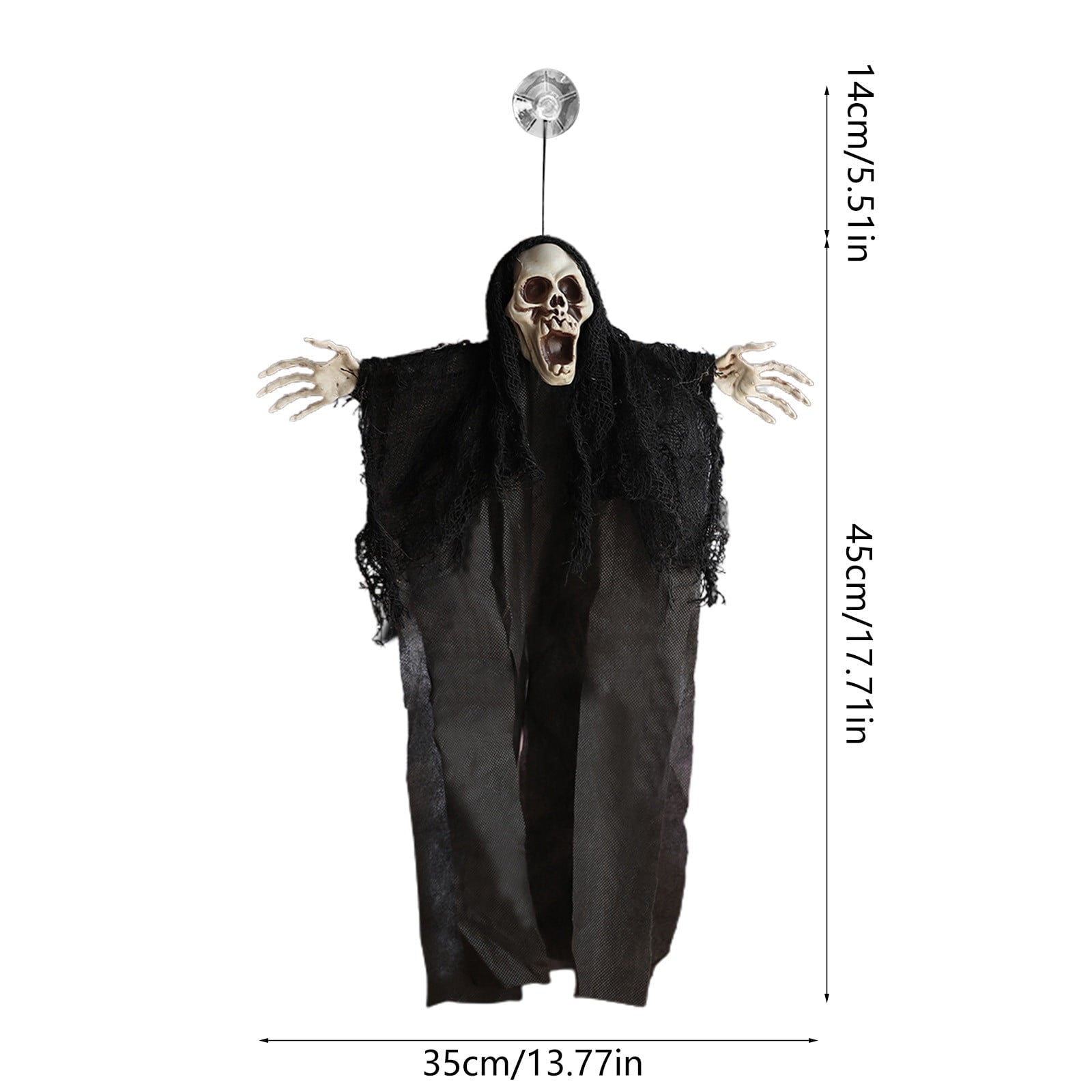 Nrmvnmi Halloween Decorations Outside, 3 Packs Hanging Ghosts Halloween Decor Halloween Decorations Indoor, Hanging Grim Reaper Skeleton Flying Ghost Decorations for Haunted House Decorations