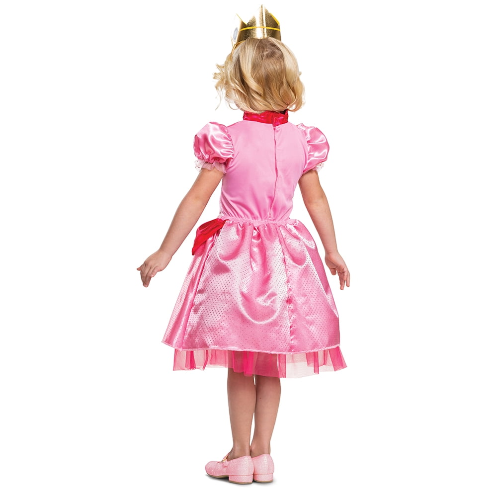 Nintendo Super Mario Bros. Princess Peach Halloween Costume for Children, Toddlers Size 3T-4T, by Disguise