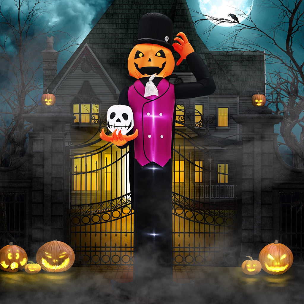 Ktaxon 12' Halloween Inflatables Outdoor Halloween Decoration Giant Pumpkin Man Blow up Decor