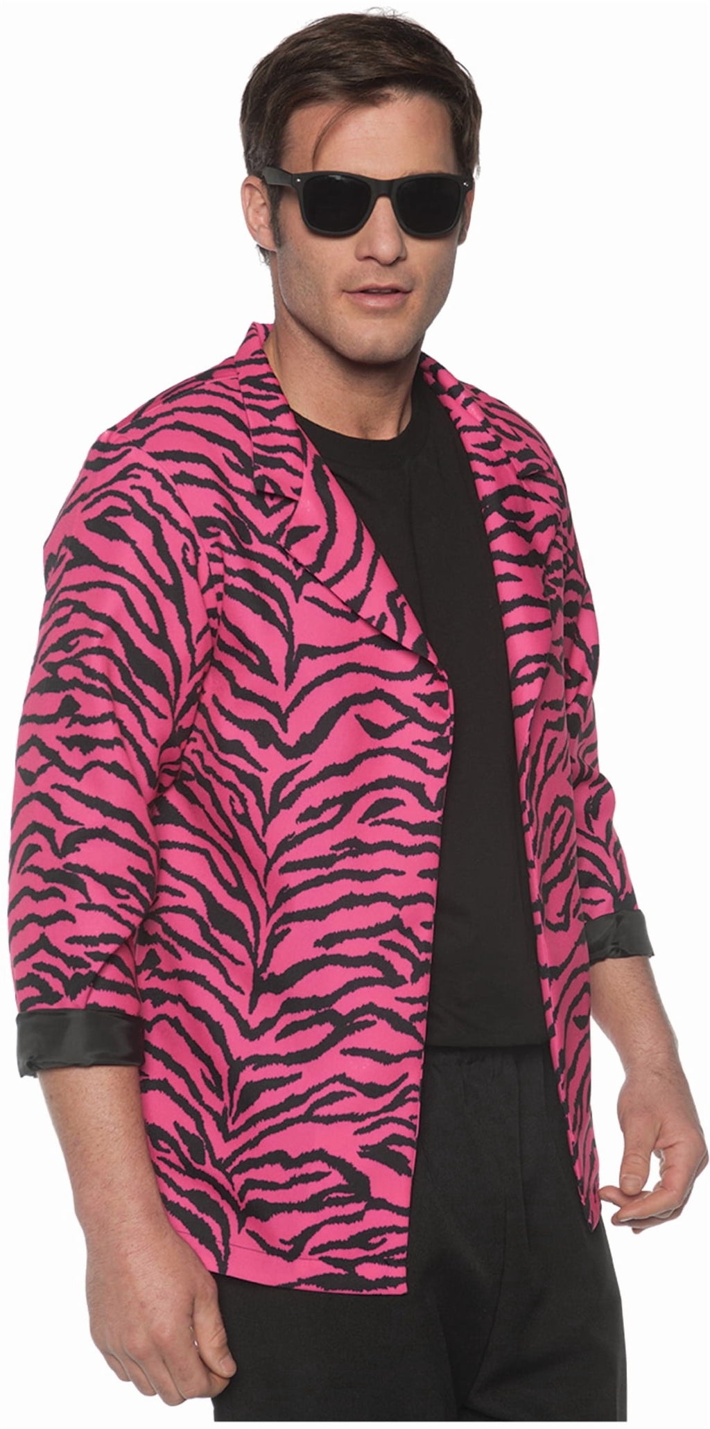 UnderWraps Men's 80s Pink Zebra Blazer Costume Jacket Large 42-46