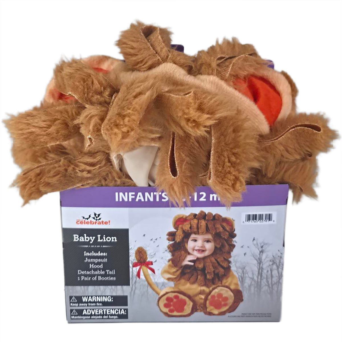 Baby Lion Halloween Costume for Infant, Size 12-18M, by Way to Celebrate