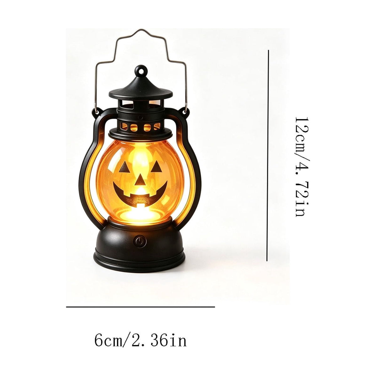 Cheapark Halloween Lanterns Decorations, Battery Operated Black Pumpkin Witch Lanterns, Flickering Light For Indoor Party Home Decor