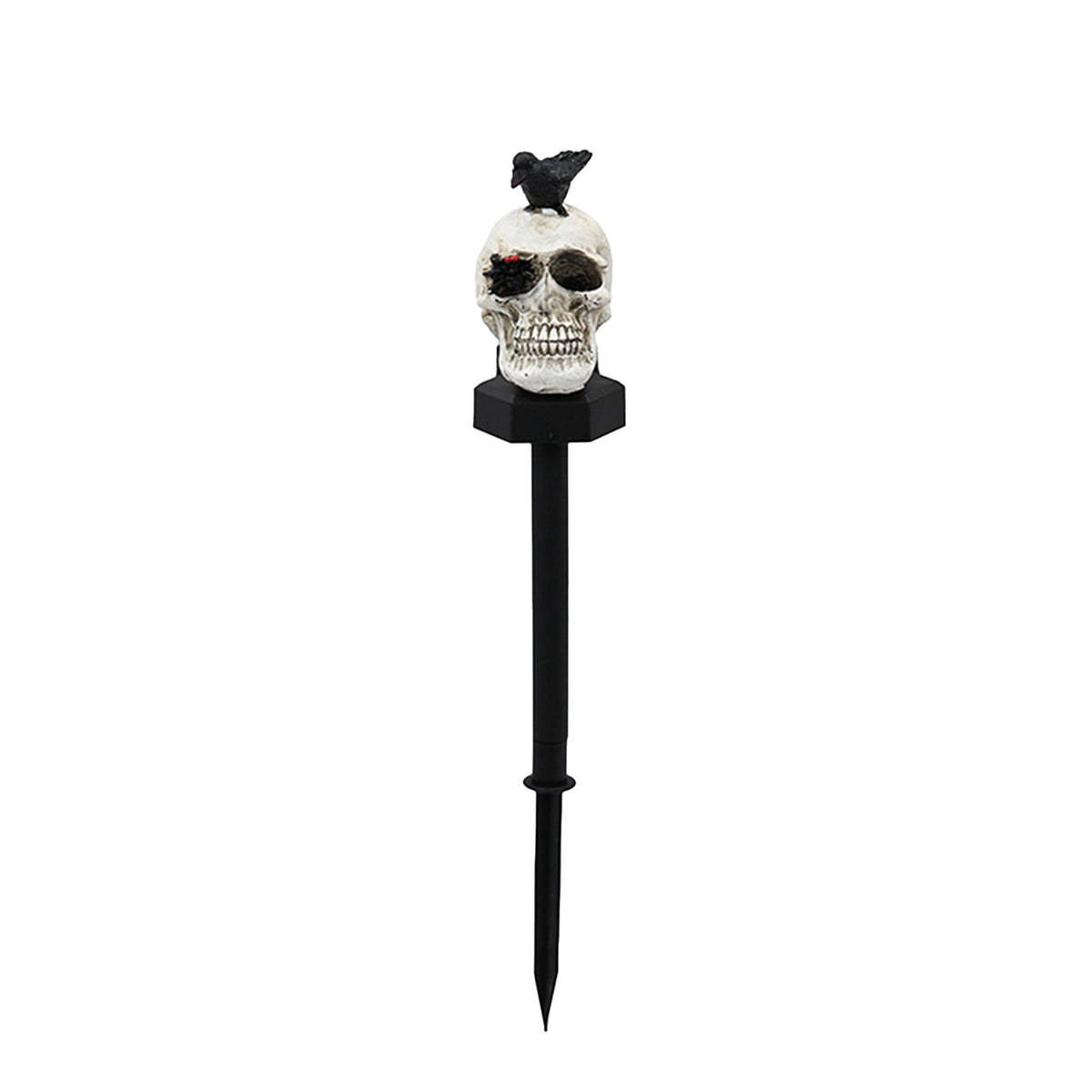 CRAGRSI Solar Halloween Skeleton Stake Lights Outdoor Skull Yard Lights Halloween Skeleton Garden Decor Black Solar Powered Waterproof for Yard, Lawn, Patio, Walkway, Garden, Halloween Outdoor Decor