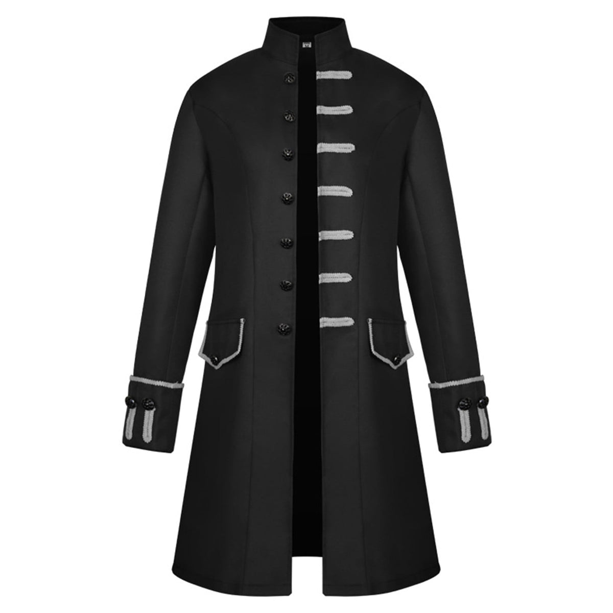 Lilgiuy Mens Steampunk Vintage Tailcoat Goth Jacket formal Retro Renaissance Frock Coat Uniform Medieval Halloween Costume for Dating Wedding