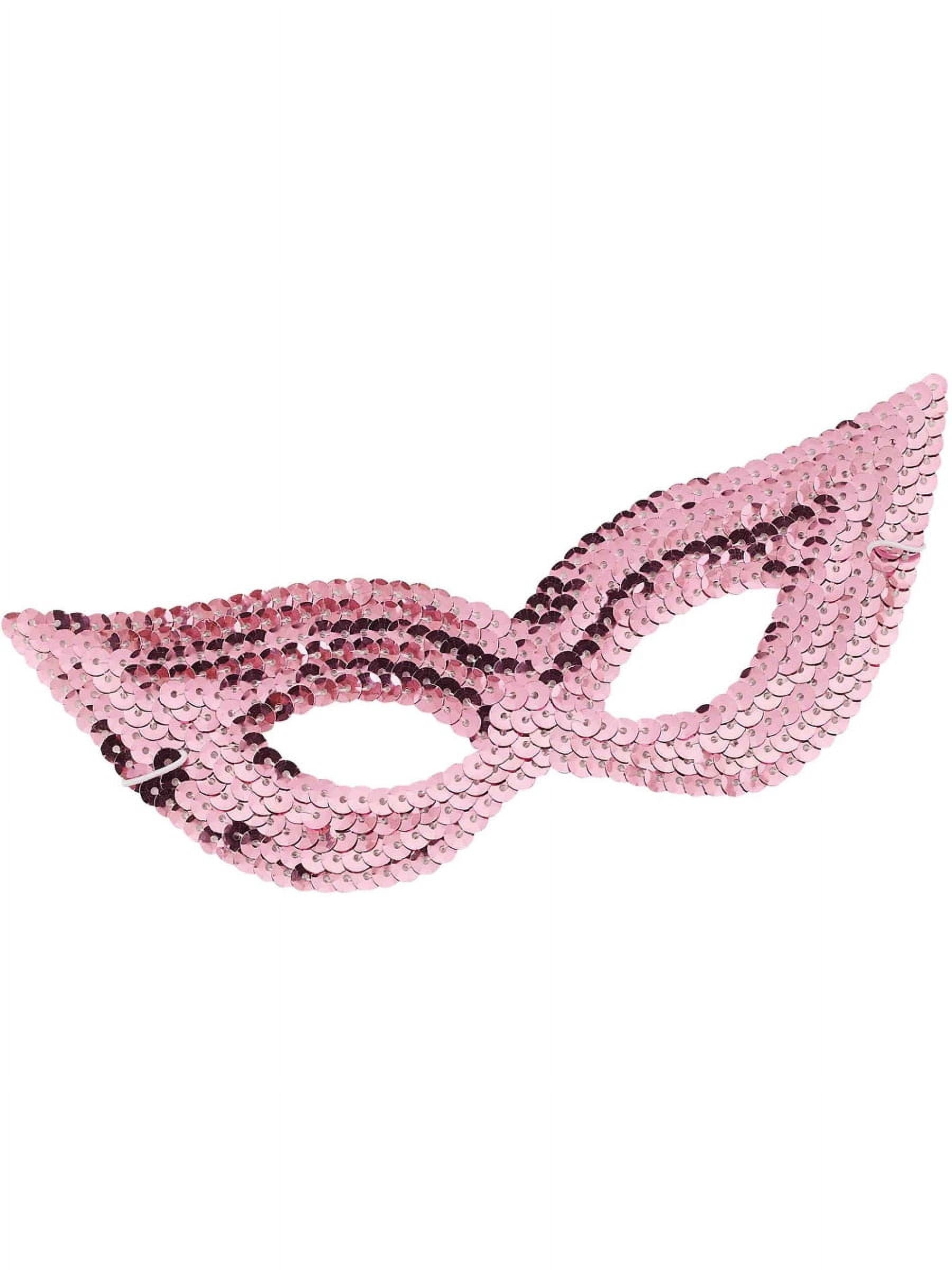 SEQUIN EYE MASK-PINK
