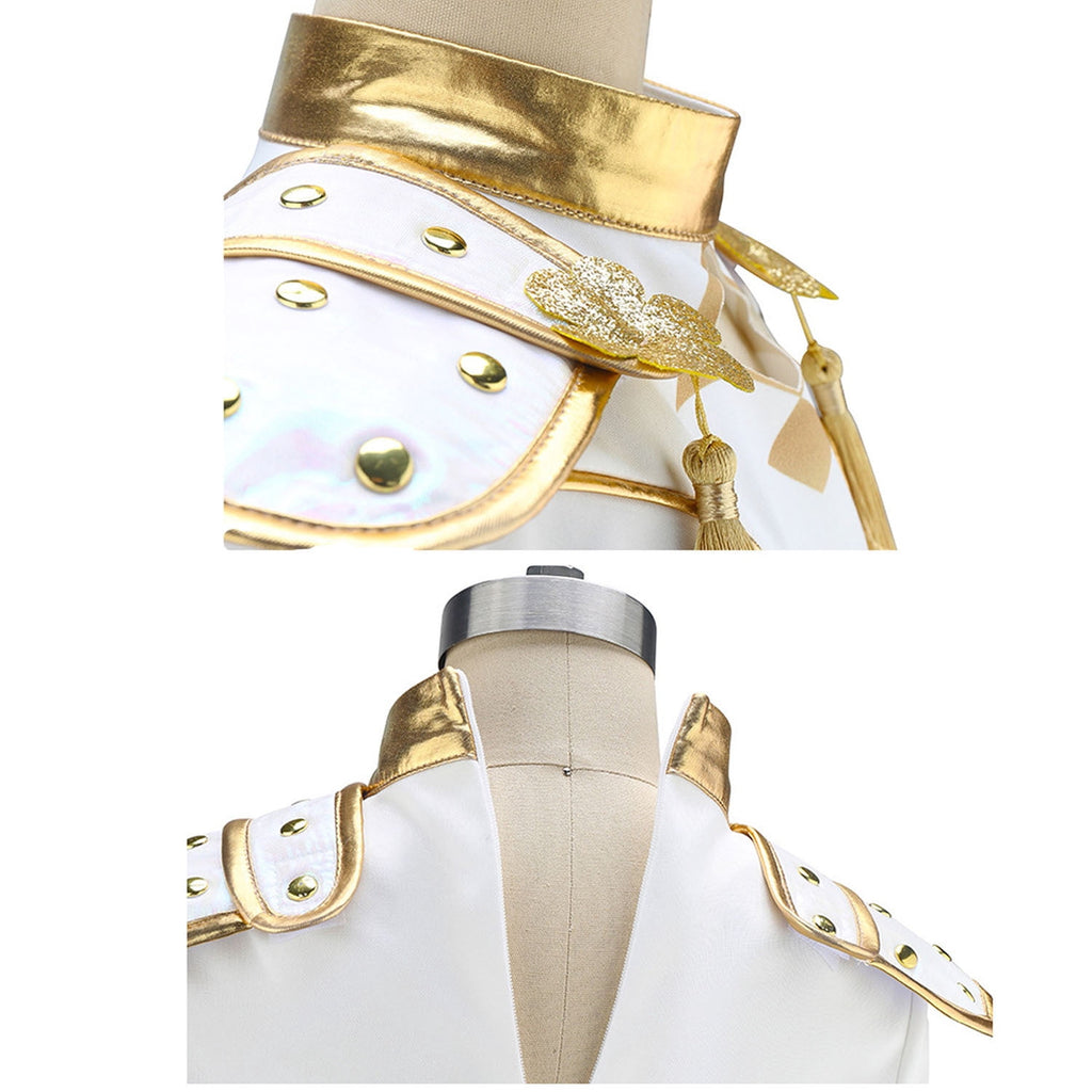 Girls Stage Performance Outfit with Top and Skirt Halloween Cosplay Costume