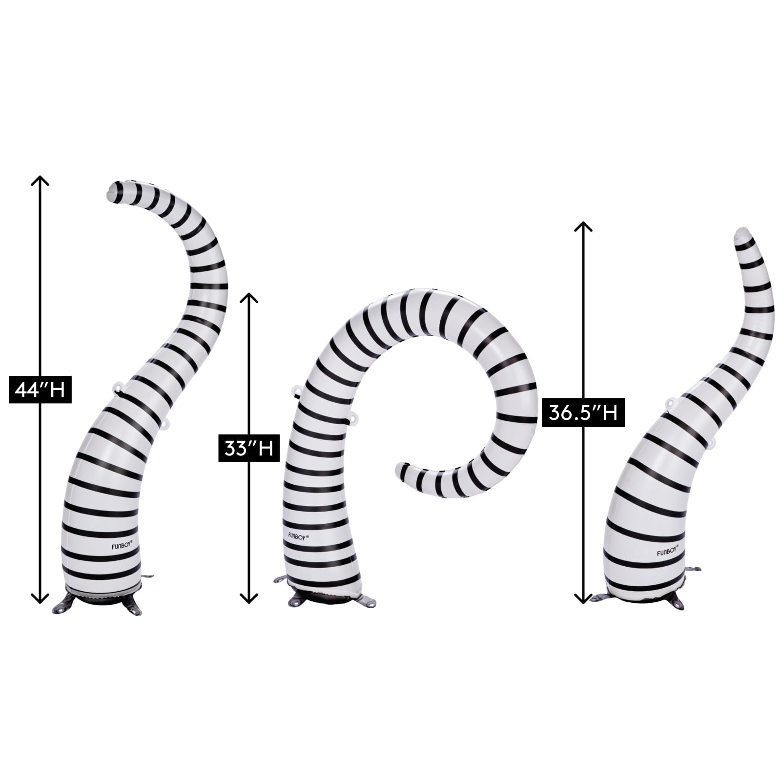 FUNBOY Inflatable Halloween Lawn Snakes 3-Pack, Outdoor Decor with Bonus Ghost