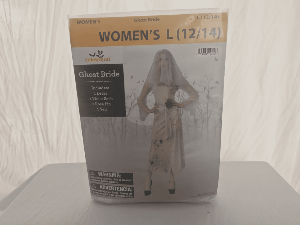 Ghost Bride Halloween Costume for Adults, Women's Size M (8/10), by Way to Celebrate