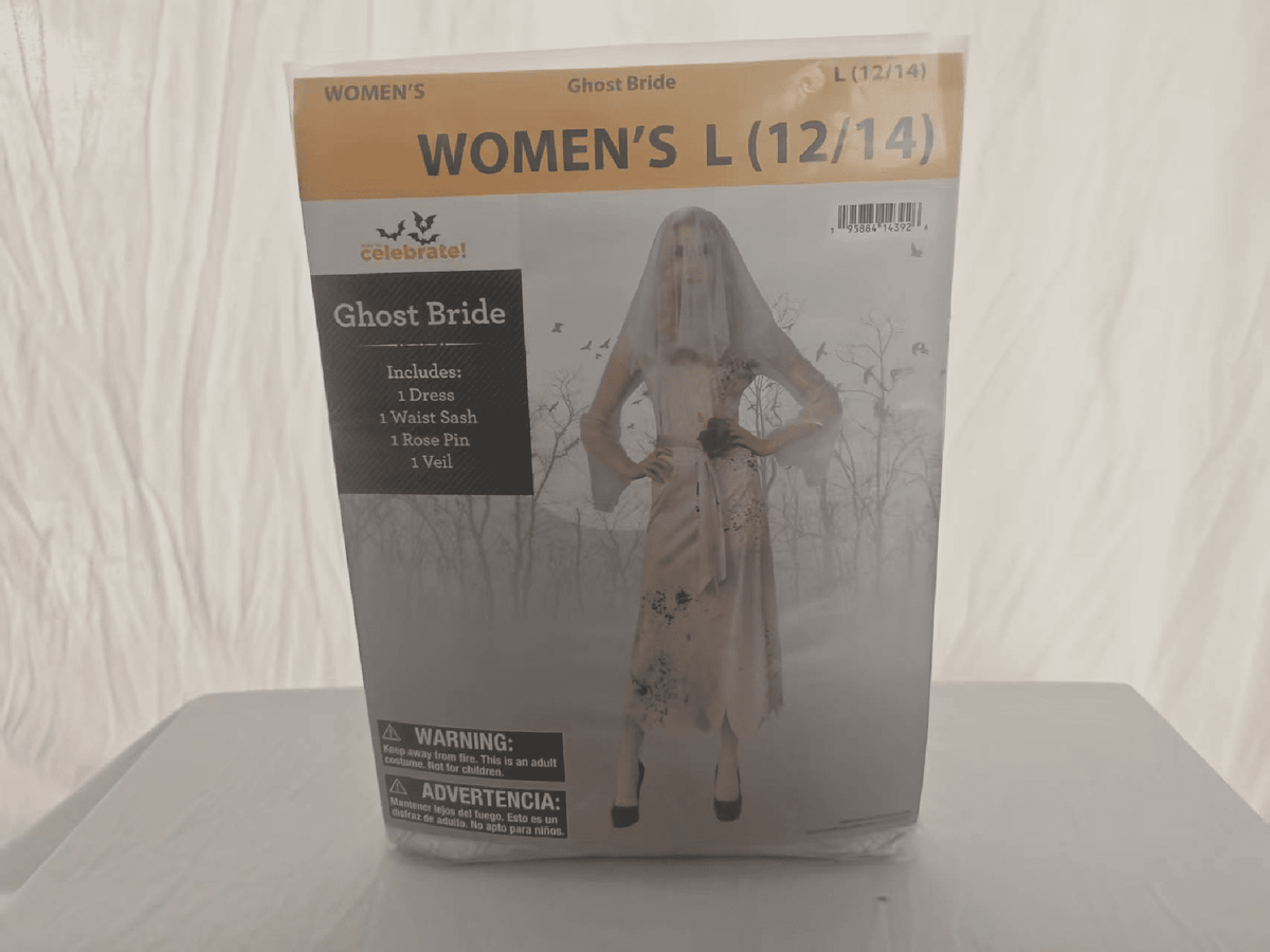 Ghost Bride Halloween Costume for Adults, Women's Size M (8/10), by Way to Celebrate
