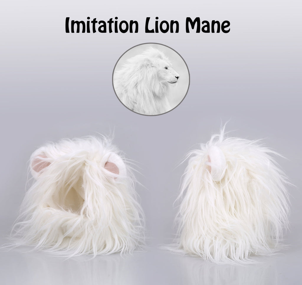Lion Mane Wig for Cats, Funny Pet Cat Costumes for Halloween Christmas (Size S, Black)