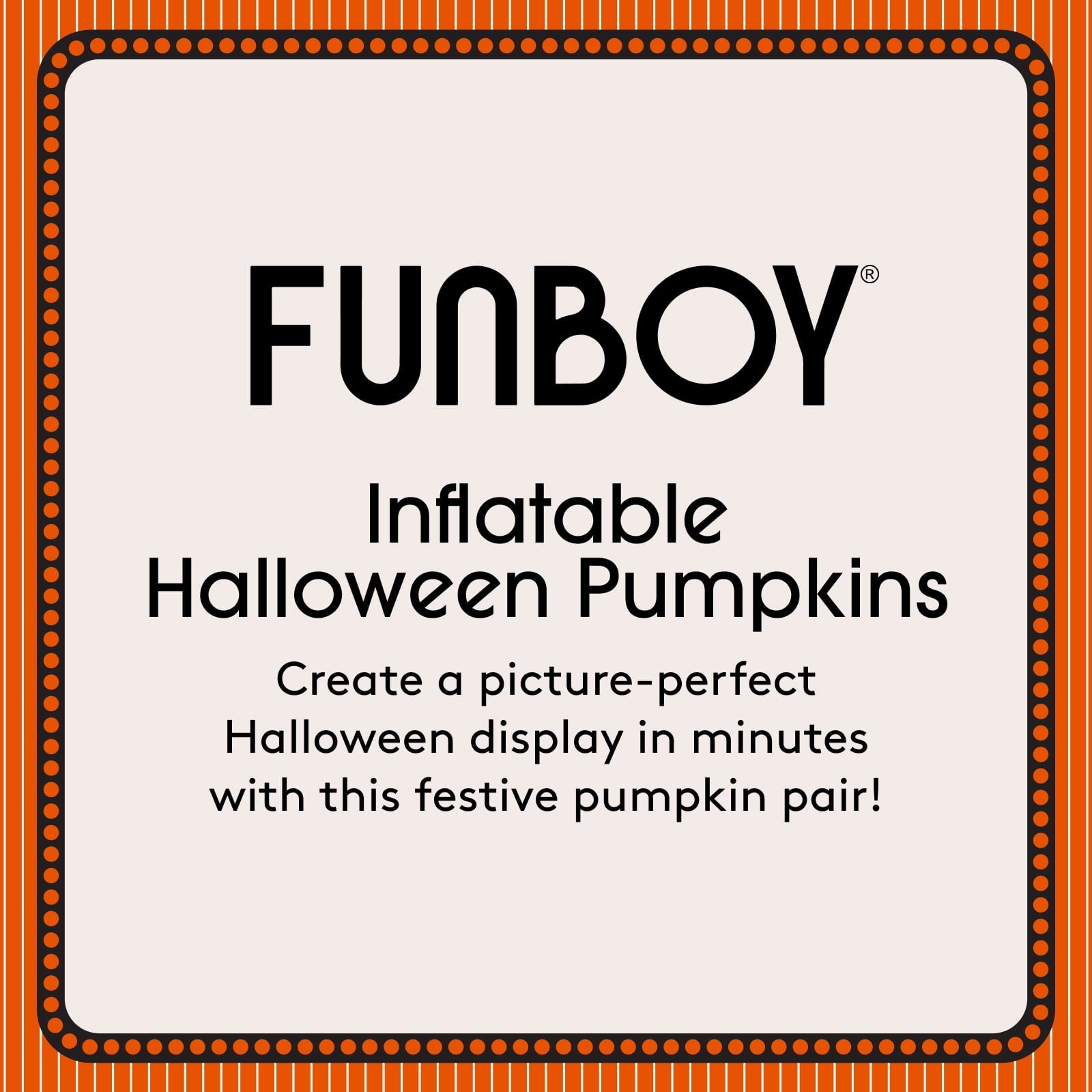 FUNBOY Inflatable Pumpkin Halloween Decorations Outdoor, 2-Pack