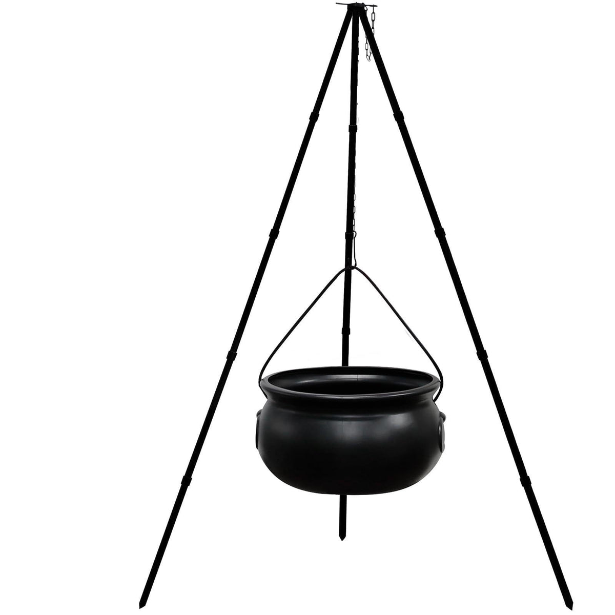 Tepsmf Large Cauldron Halloween Decor On Tripod with Timer Lights - Plastic Cauldron Witch Halloween Decorations for Porch Yard