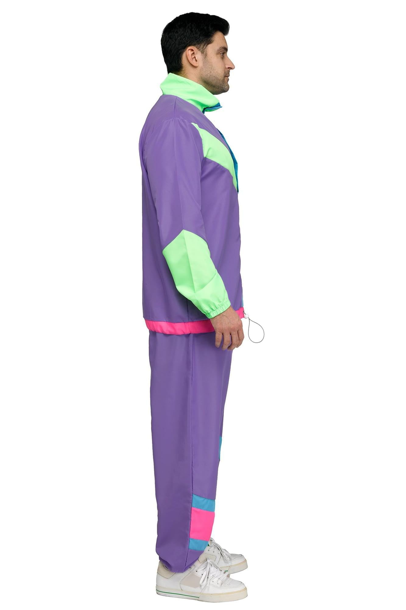 Hip 80's Retro Sweat Track Suit Adult Mens Costume Standard Size