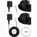 2 Pack Inflatable Air Blower Replacement, Air Fan Blower Motor for Halloween Christmas Airblown Inflatables, for Garden Yard Holiday Decor, 12V/ 1.0A Adapter