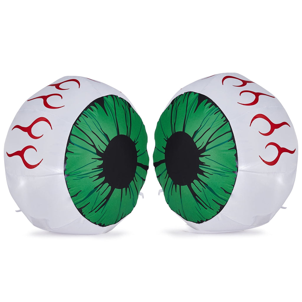 2 Packs Halloween Inflatables Large Set of Lighted Eyes Decoration 3FT Blow Ups Green Eyes for Yard Inflatable Halloween Decor Outdoor with LEDs Party Supplies Blow up Decoration for Indoor Outdoor