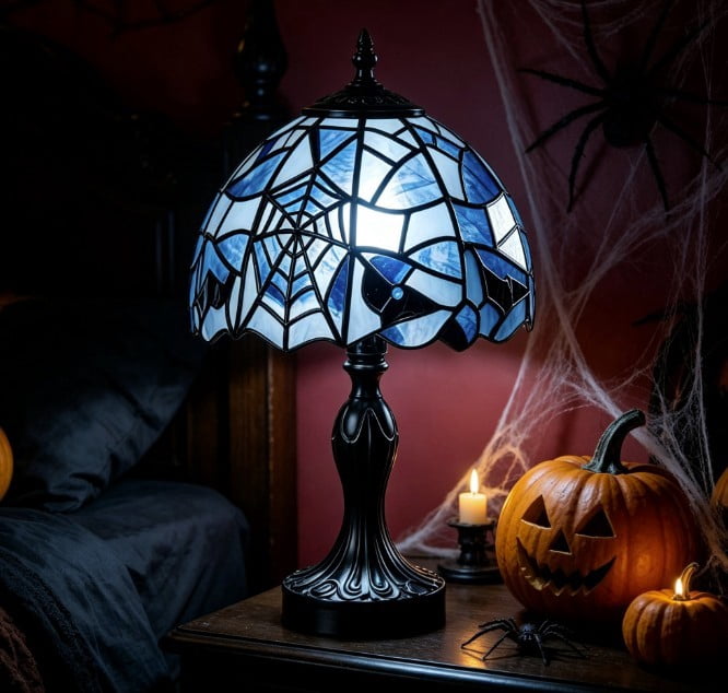Halloween Decor Witch Hat Lamp, LED Halloween Night Light, Halloween Decorations Indoor, Witchy Decor for Shelf Mantel Table, Gothic Home Decoration