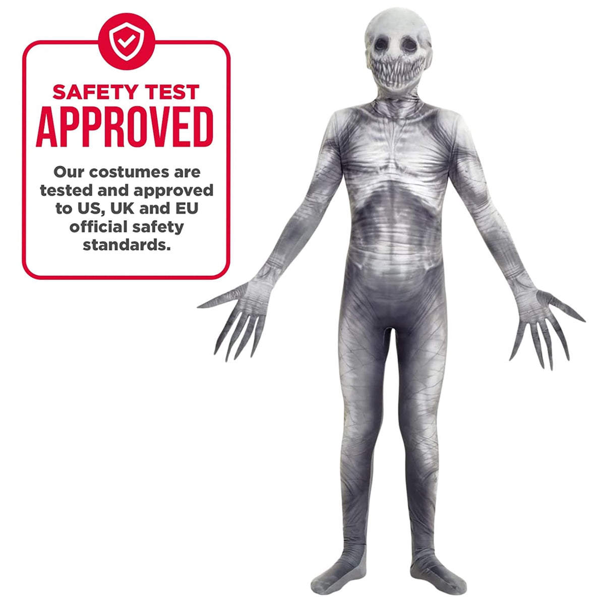 Morphsuits Kids the Rake Morphsuit Boys Girls Creepepasta Halloween Costume Halloween Gray M
