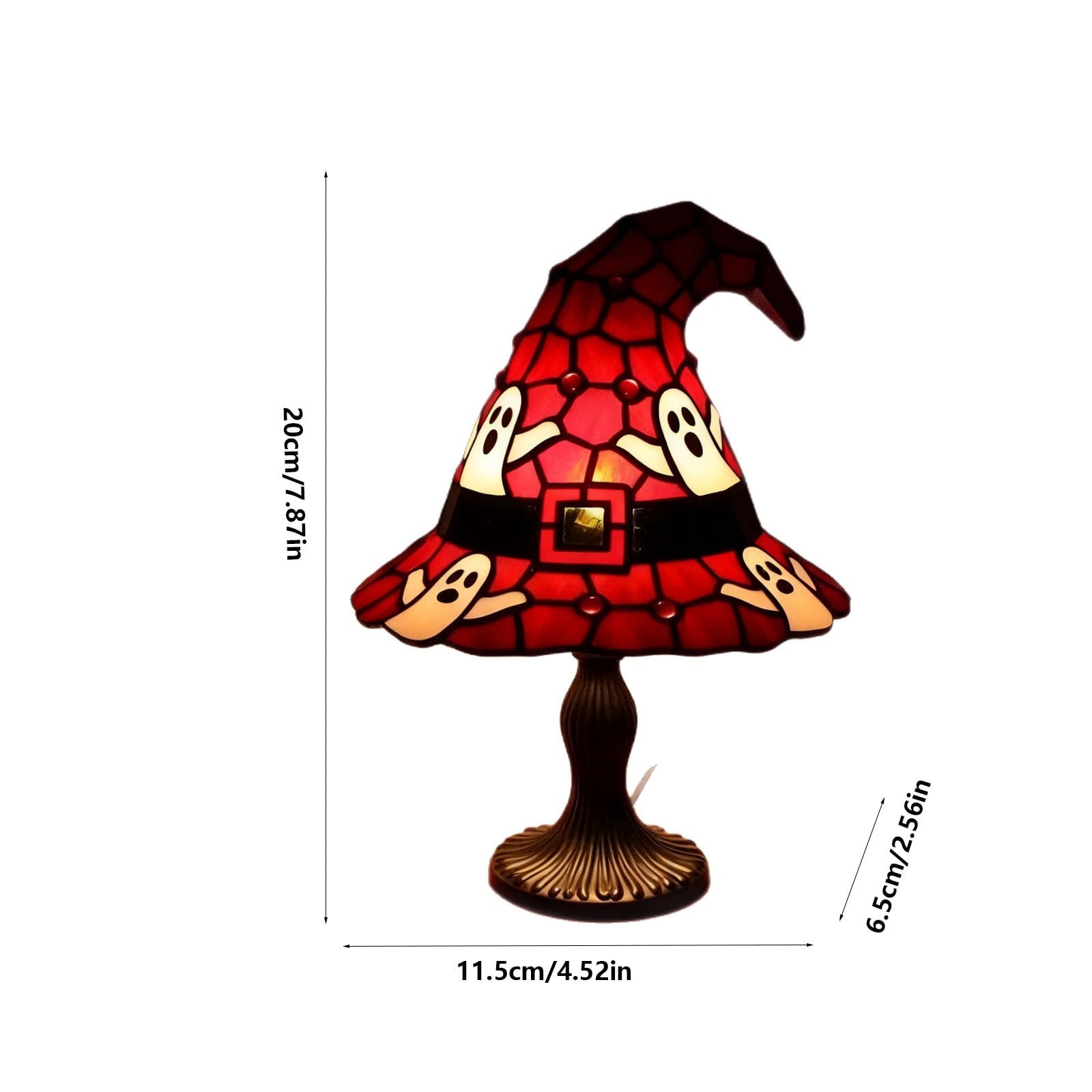 Halloween Decor Witch Hat Lamp, LED Halloween Night Light, Halloween Decorations Indoor, Witchy Decor for Shelf Mantel Table, Gothic Home Decoration